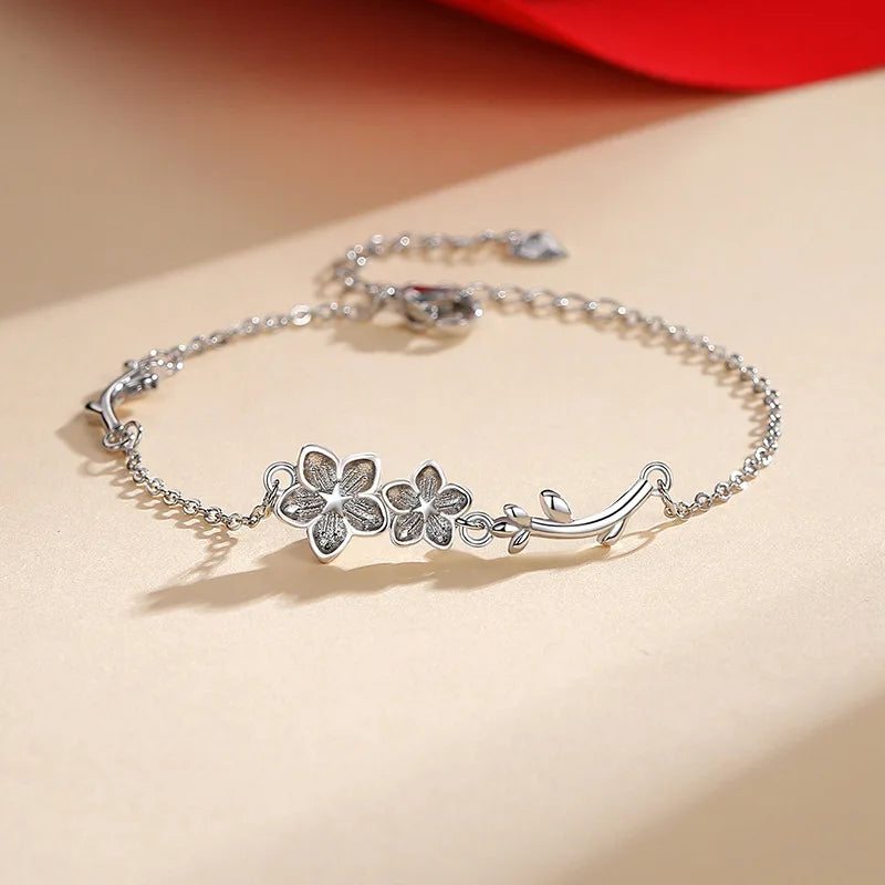New 925 Sterling Silver Couple Bracelet, valentine gift
