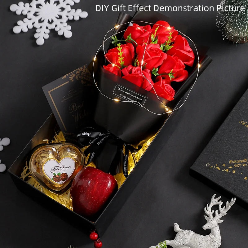 9-Head Soap Rose Bouquet – Artificial Flowers for Home & Gifts